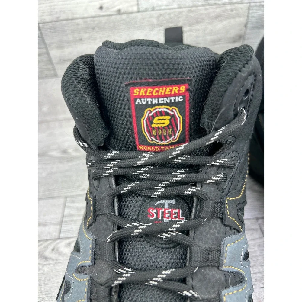 Skechers Work Steel Toe Waterproof Slip Resistant Men's‎ Boots Size 10.5